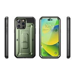 Carcasa 360 grade Supcase Unicorn Beetle Pro compatibila cu iPhone 14 Pro, Protectie display, Verde, Supcase