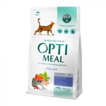 Hrana uscata completa Optimeal pentru pisici sterilizate - cu somon, 700 g