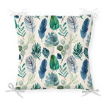 Pernă pentru scaun cu amestec de bumbac Minimalist Cushion Covers Navy Flower, 40 x 40 cm, Minimalist Cushion Covers