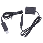 AC adapter USB ACK-PW20 coupler DR-PW20 NP-FW50 replace Sony, Generic