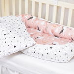 Set 4 piese Baby nest Paturica Fermecata, Lebede Stelute, roz