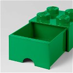 Cutie depozitare LEGO 2x2 cu sertar verde 40051734, 