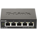 Switch D-Link DGS-1100-05PDV2, 5 porturi 10/100/1000 Gigabit Smart Switch, PoE controlat