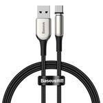 Cablu de incarcare Baseus, Zinc Magnetic, USB Type-C, 1M 2 A, Negru, Baseus