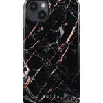 Husa iPhone 14 Plus Burga Dual Layer Rose Gold Marble