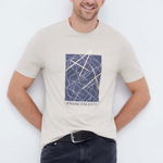 Armani Exchange tricou din bumbac culoarea maro, cu imprimeu, Armani Exchange