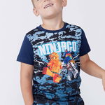 Lego tricou de bumbac pentru copii LWTANO 609 culoarea albastru marin, cu imprimeu, 12011294, Lego