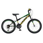 Bicicleta Copii Polar Sonic - 20 Inch, Negru-Verde, Polar