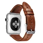 Curea iUni compatibila cu Apple Watch 1/2/3/4/5/6/7, 38mm, Vintage, Piele, Brown, iUni