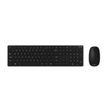 Kit Tastatura + Mouse Asus W5000, Wireless, 10 m, 1600 DPI reglabil, Receiver 2.4Ghz, Ultra-thin, Layout International, Negru