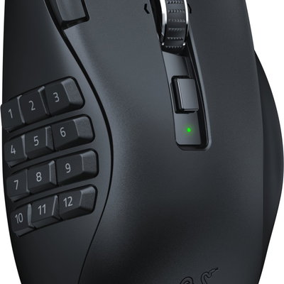 Mouse gaming wireless Razer Naga V2 HyperSpeed, 19 butoane, 30k DPI, negru