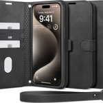 Husa pentru iPhone 15 Pro Max Spigen Wallet S Pro Negru
