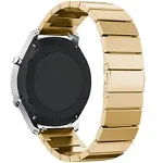 Curea pentru Smartwatch Samsung Galaxy Watch 46mm, Samsung Watch Gear S3, iUni 22 mm Otel Inoxidabil Gold Link Bracelet, iUni
