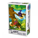Puzzle D-Toys La Fontaine Vulpea si Corbul 100 piese