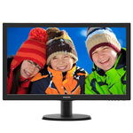 MONITOR PHILIPS 23.6" LED, 1920x1080, 8ms, 250cd/mp, vga+dvi, boxe (243V5QHABA/00), PHILIPS