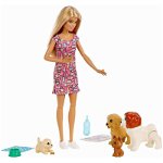 Mattel - Papusa Barbie , Cu catelusi, Multicolor