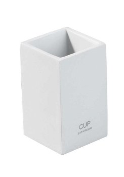 Perie de toaletă Elfo, 10x6x6.6 cm, rășină, alb
