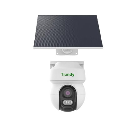 Camera supraveghere 4G cu panou solar Tiandy, 4mm, 3MP, Rotire si inclinare din aplicatie, Iluminare duala, Microfon, Alarma, Slot CardSD, IP65, TC-H333K 9DA-4, Tiandy