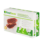 Pachet pungi și role Foodsaver FGP252X-01 pentru vidat alimente: 4 role 28cm x5.5m, 1 rolă 20cm x 6.7m, 36 pungi 0.95L