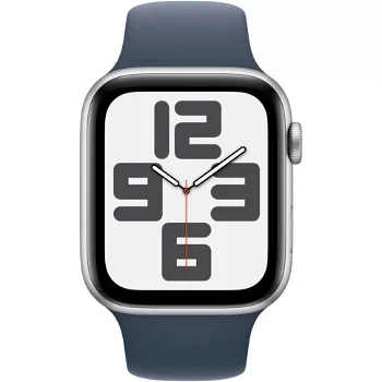 Apple Apple Watch SE (2023), GPS, Cellular, Carcasa Silver Aluminium 44mm, Storm Blue Sport Band - S/M, Apple