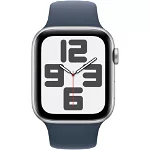 Apple Apple Watch SE (2023), GPS, Cellular, Carcasa Silver Aluminium 44mm, Storm Blue Sport Band - S/M, Apple