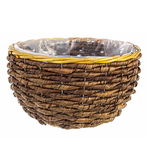 Ghiveci pentru flori rattan maro Ø 30 cm x 11 h , Decorer