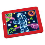 Tableta luminoasa pentru desenat, Magic Pad, carioci speciale si sabloane incluse, divertisment educativ, RS052