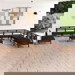 Set mobilier de gradina vidaXL, 9 piese, lemn masiv de pin, 63.5 x 63.5 x 62.5 cm, 64.9 kg
