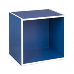 Raft modular, Composite Cube Shelf, Bizzotto, 35x29.5x35 cm, PAL laminat/MDF, gri, Bizzotto