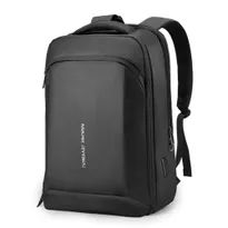 Rucsac/Ghiozdan Mark Ryden compatibil cu laptop 15.6 inch tableta 9.7 inch port USB si micro USB full impermeabil 3 modalitati de purtare unisex spatios negru, Mark Ryden