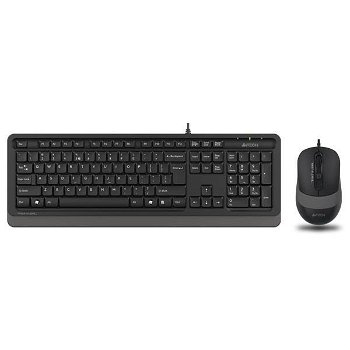 Kit Tastatura Si Mouse Fstyler FM10+FK10 Wired F1010 Negru Grey, A4Tech