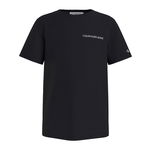 CALVIN KLEIN, Tricou regular fit din bumbac organic cu logo pe piept, Negru, 140 CM