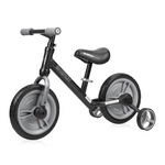 Bicicleta de tranzitie 2 in 1 Energy cu pedale si roti auxiliare Black Grey, LORELLI