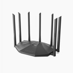 Router wireless Tenda, Gigabit, 10/100/1000 Mbps, Dual-band, 7 antene, Negru
