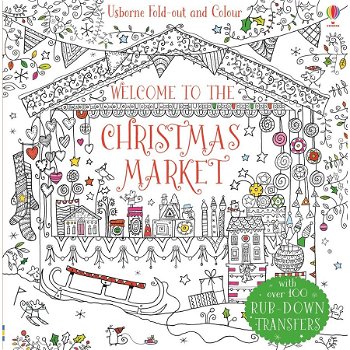 Fold-out & Colour - Welcome to the Christmas Market, Usborne