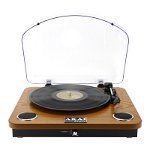 Pick-up stereo Akai, 0.8 W x 2, disc 7-12 inch, 78 rpm, USB, difuzoare incorporate, lemn, Bluetooth