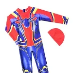 Costum Spiderman Copii, THK, cu maneca lunga si caciula - 140 cm