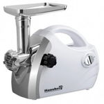 Masina de tocat carne Hausberg HB 3430AB, 1800W, 3 discuri, Accesorii, 1kg/min, Alb, Hausberg