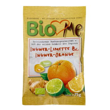 Bomboane ghimbir-lime si ghimbir-portocala, bio,75g, BIO Loves Me