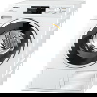 Uscator de rufe Miele TSL 783 WP, Pompa de caldura, 9 kg, Clasa A+++, EcoSpeed, SteamFinish, EcoDry, Miele@Home, Alb