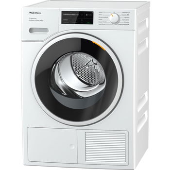 Uscator de rufe Miele TSL 783 WP, Pompa de caldura, 9 kg, Clasa A+++, EcoSpeed, SteamFinish, EcoDry, Miele@Home, Alb