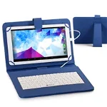 Husa Tableta Cu Tastatura MRG L-192, Model X, 9.7”, Micro USB, Albastru, MRG