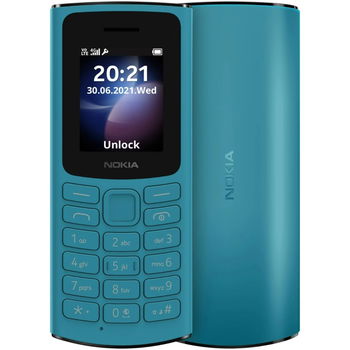 Telefon Mobil Nokia 105 (2021), Dual Sim, 4G, Albastru, Nokia