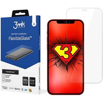 Folie de protectie 3MK FlexibleGlass pentru Apple iPhone 12 / Apple iPhone 12 Pro (Transparent), 3MK