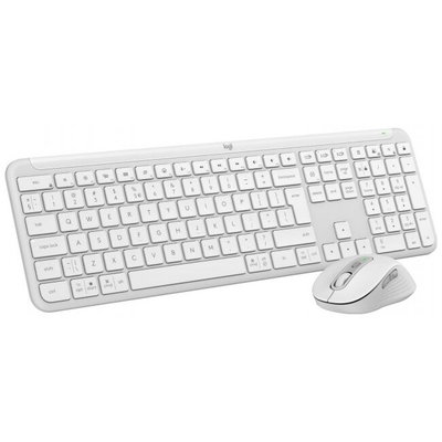 Kit tastatura si mouse Wireless LOGITECH MK950, USB, Bluetooth, US INT, alb