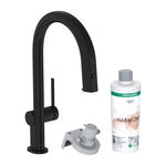 Baterie chiuveta bucatarie neagra cu filtru de apa Hansgrohe Aqittura M91 76800670, Hansgrohe