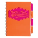 Caiet cu spirala si separatoare Pukka Pads Project Book Neon B5 200 pagini matematica portocaliu