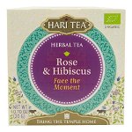 Ceai premium Hari Tea - Face the Moment - trandafiri si hibiscus 10 saculeti, bio, 20 g, Hari Tea