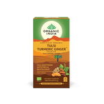 ORGANIC INDIA Ceai Tulsi Adaptogen Turmeric si Ghimbir, 25 plicuri, ORGANIC INDIA