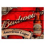 Tablou poster bere Budweiser vintage - Material produs:: Poster pe hartie FARA RAMA, Dimensiunea:: 60x90 cm, 